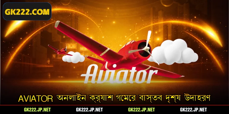 Aviator অনলাইন ক্র্যাশ গেমের বাস্তব দৃশ্য উদাহরণ