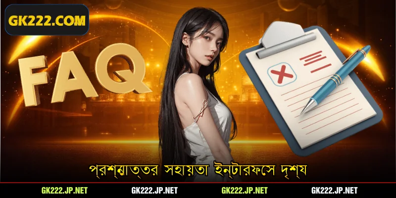 প্রশ্নোত্তর সহায়তা ইন্টারফেস দৃশ্য